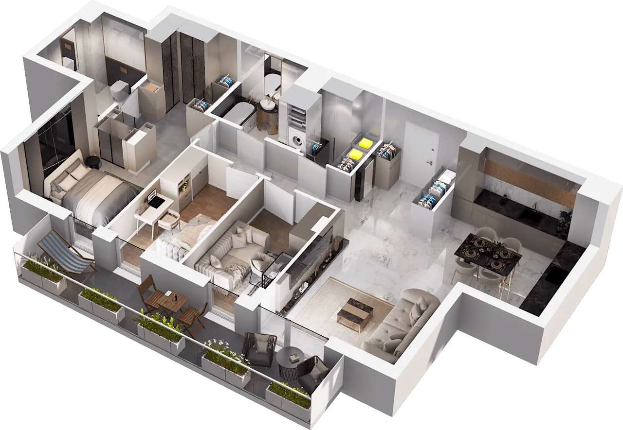 4 pokoje 83,95 m² + balkon 12,32 m² | Ursynów | 0% PCC/0% prow. - Pełny obrazek: 4/5