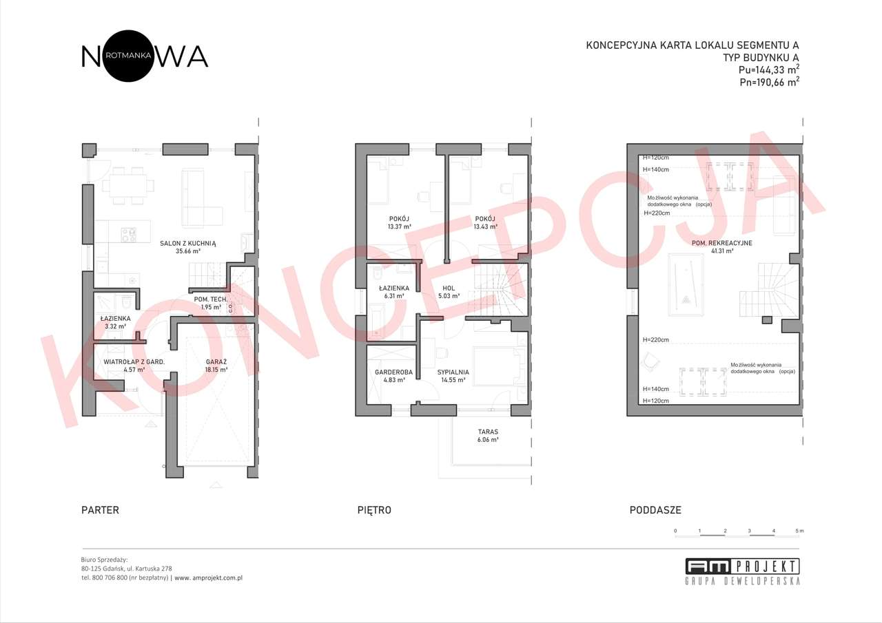 Nowa Rotmanka | AM Projekt| bliźniak z garażem i ogrodem 190m2 - Pełny obrazek: 3/5