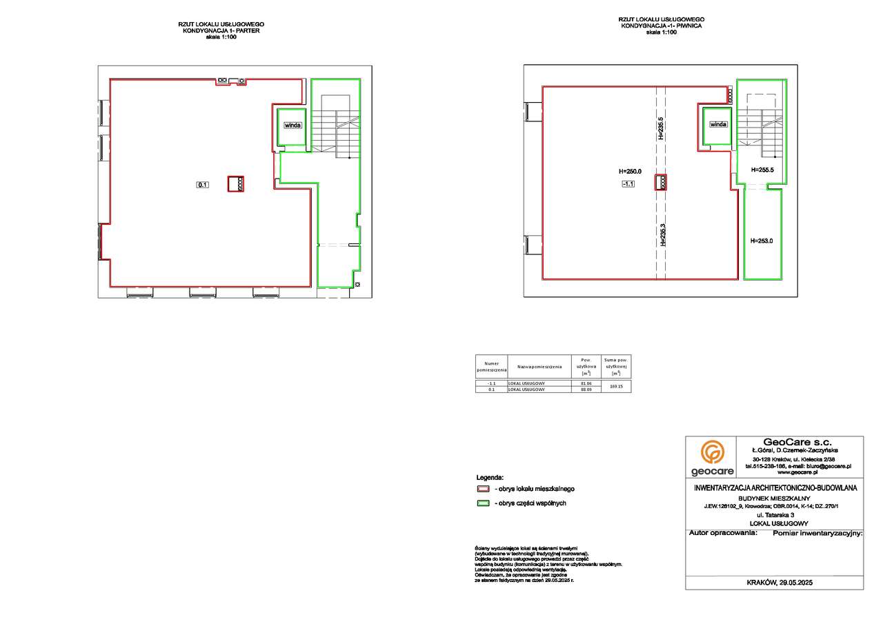 Dwupoziomowy lokal usługowy 169 m² – inwestycja premium Tatarska 3-16