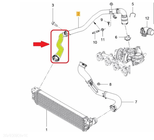 RURA WĄŻ TURBINY MASTER 2,3 DCI BITURBO PO 2014 - 2