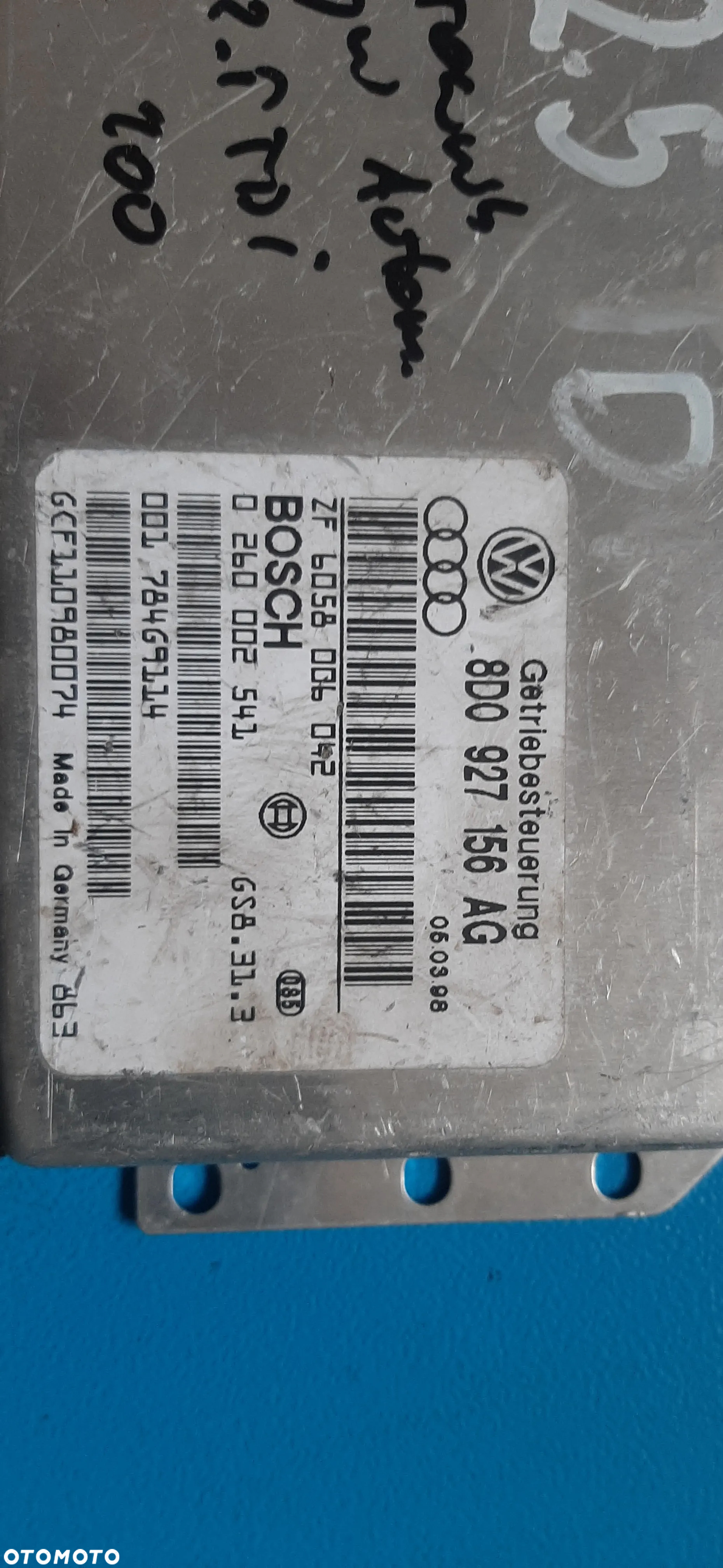 STEROWNIK SKRZYNI BIEGÓW AUDI 2.5 TDI 8D0927156AG - 2