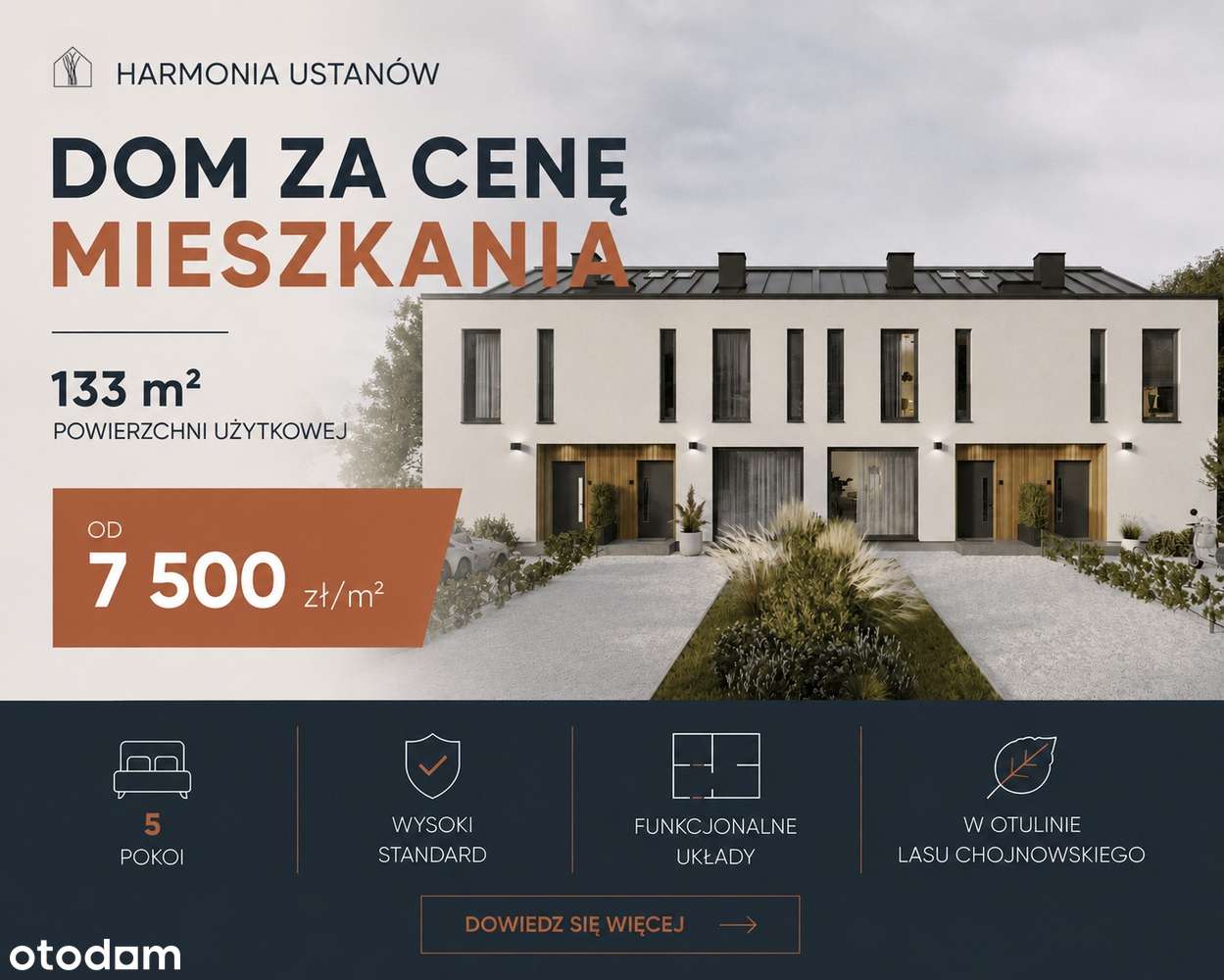 Dom na sprzedaż, 6 pokoi, 133 m², Ustanów