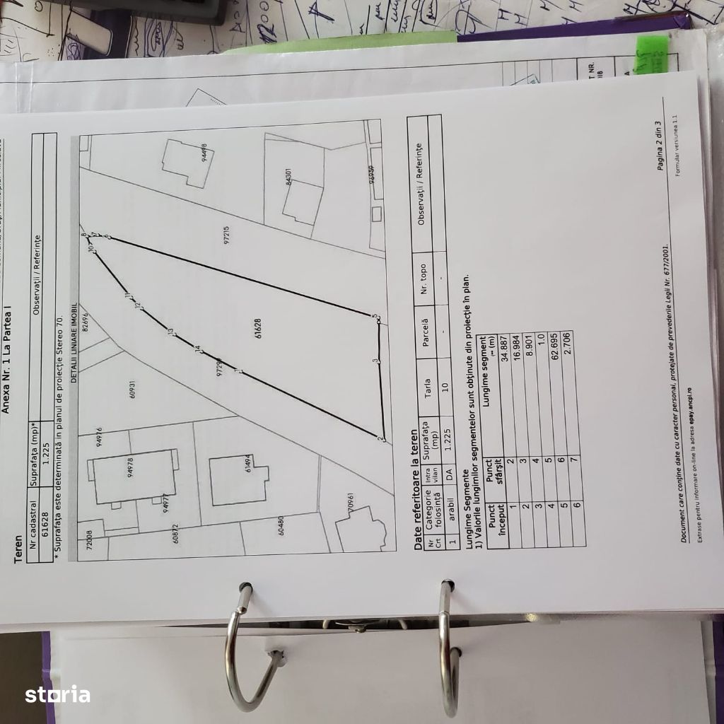 Teren 1250 mp Horpaz,deschidere 2 strazi,autorizatie bloc +spatiu