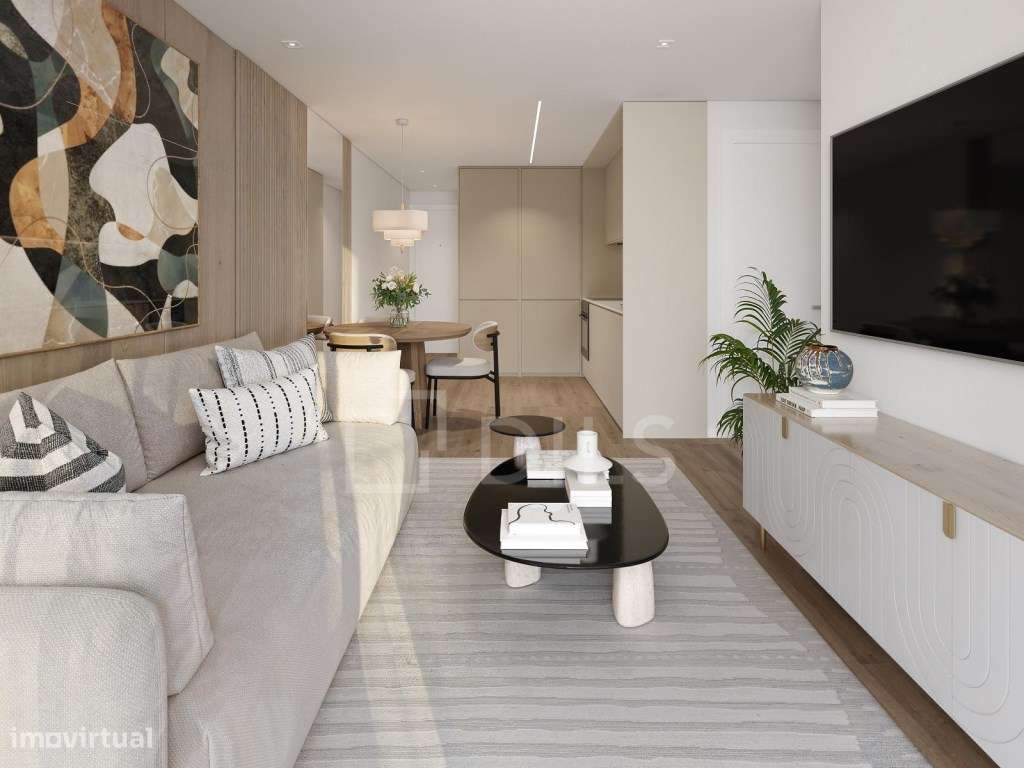 Apartamento T1+1 com varanda em novo empreendimento, em Matosinhos Sul - Grande imagem: 2/60