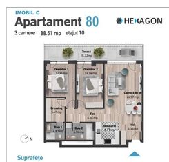 DEZVOLTATOR Hexagon vand Apartamente 3 camere imobil nou Zorilor