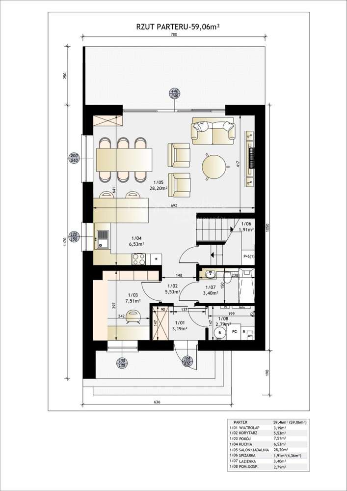 Nowoczesny dom wolnostojący w Kępie—Cicha okolica-16