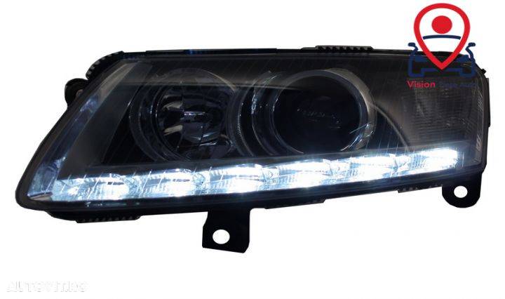 Faruri DRL Xenon compatibil cu Audi A6 C6 4F (04.2004-2008) Fara AFS Chrome Tuning Audi A6 4F/C6 20 - 6