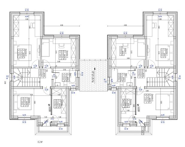 1/2 Duplex, 5 camere, 2 bai, camera tehnica, 119mp, 300mpT , Giarmata!-14
