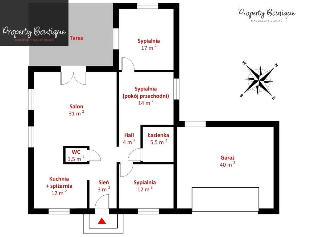 Wolnostojący dom parterowy z dwustanowiskowym garażem blisko Poznania - Pełny obrazek: 2/19