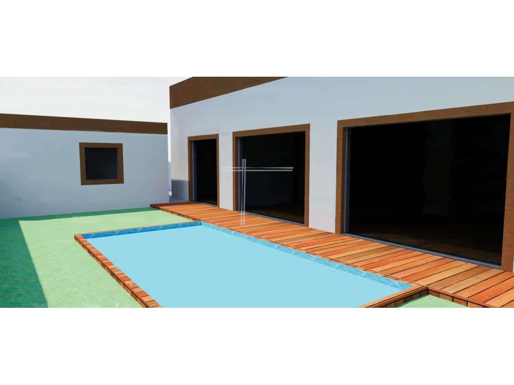 Moradia isolada T4 térrea, arquitetura contemporânea com garagem e ... - Grande imagem: 5/8