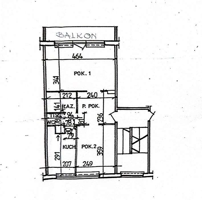 Mieszkanie 2 pokojowe ul.Chopina-14