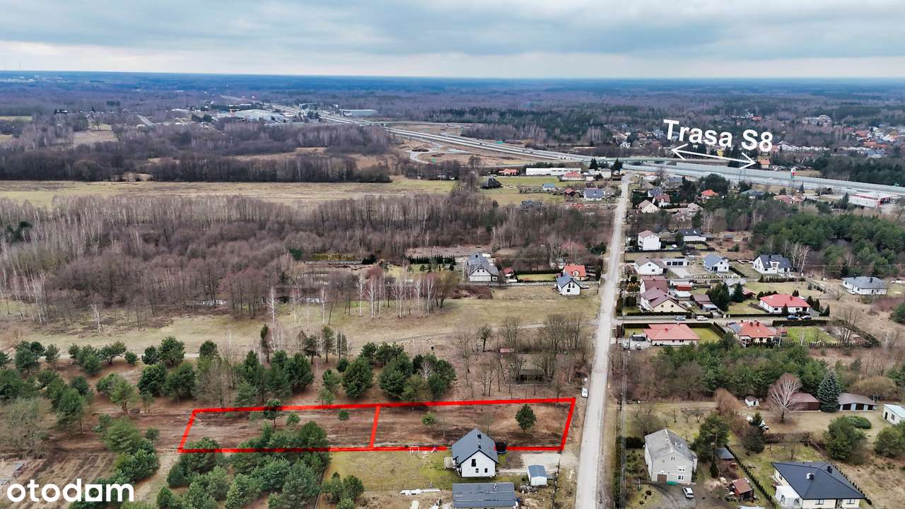 Działka 1000m2, MPZP, Asfalt, Wod-Kan, Gaz, Prąd - Pełny obrazek: 3/7