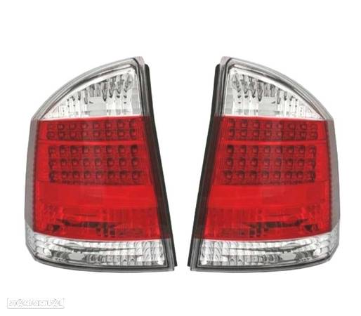 FAROLINS TRASEIROS LED PARA OPEL VECTRA C 02-08 BRANCO VERMELHO - 1