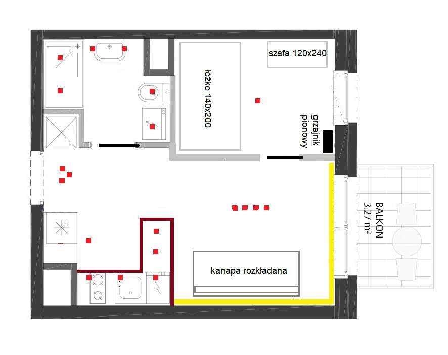 Kawalerka z sypialnią, balkonem i garażem.-10