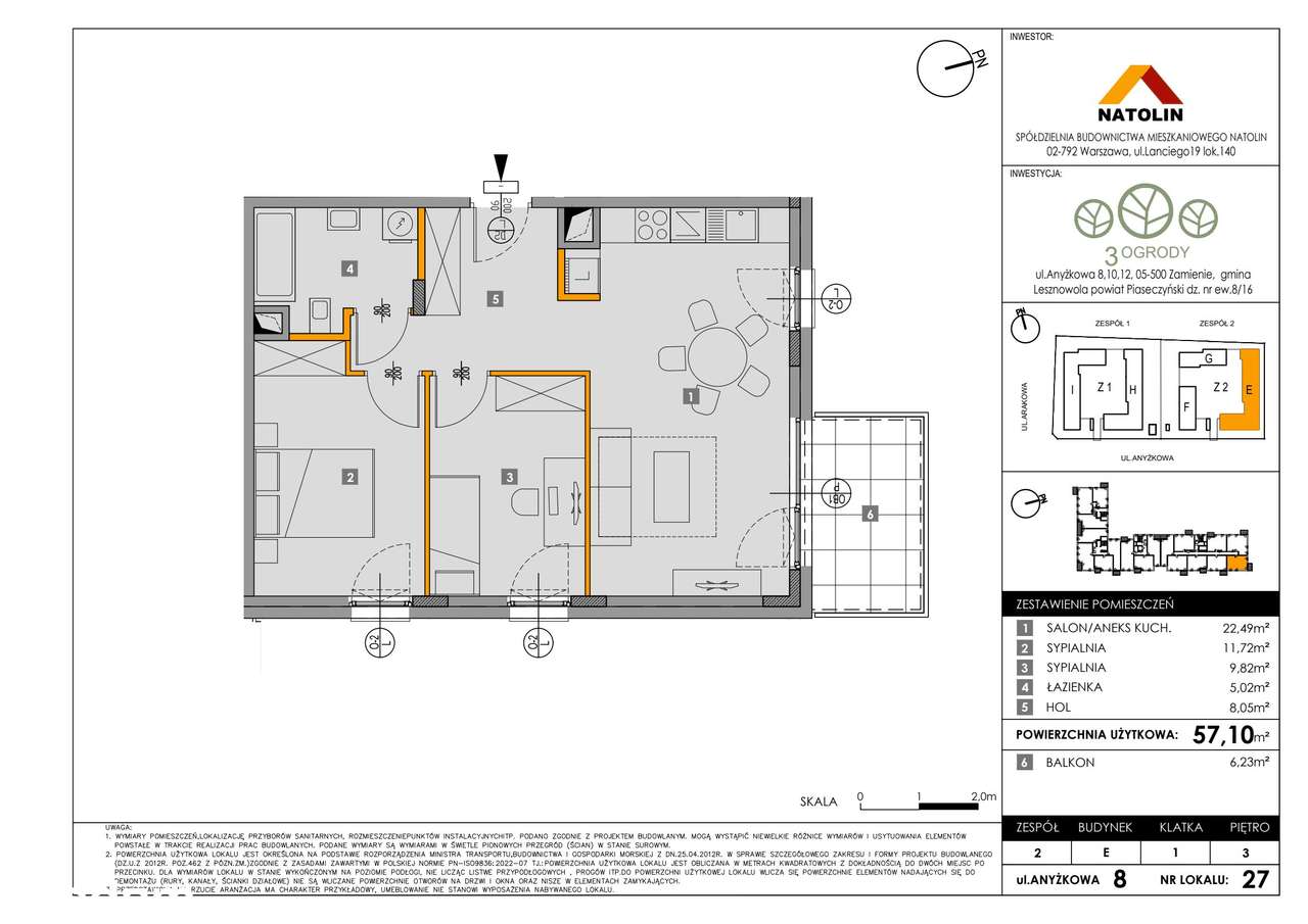 wyjątkowe 3-pok. mieszkanie 8_27 - Pełny obrazek: 2/7