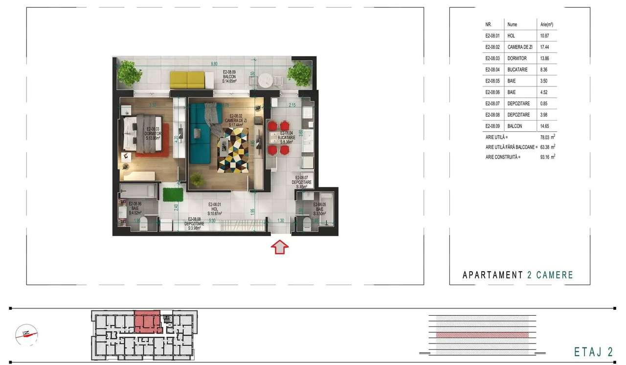 Apartament 2 Camere Premium 2 Bai | Metrou 6 Minute 1 Decembrie 1918 — fotografia 1