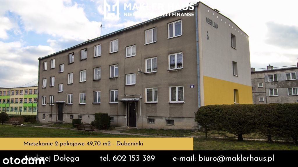 Mieszkanie 2-pokojowe 49,70 m2 - Dubeninki