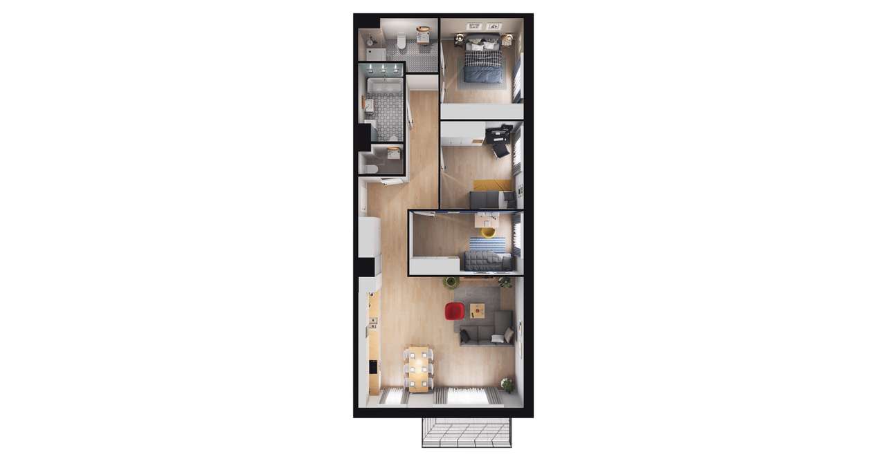 4-pokojowe mieszkanie 94m2 + balkon Bez Prowizji - Pełny obrazek: 2/8