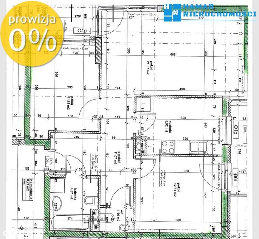 3 pokoje, 2 balkony, 2 miejsca postojowe w garażu-17