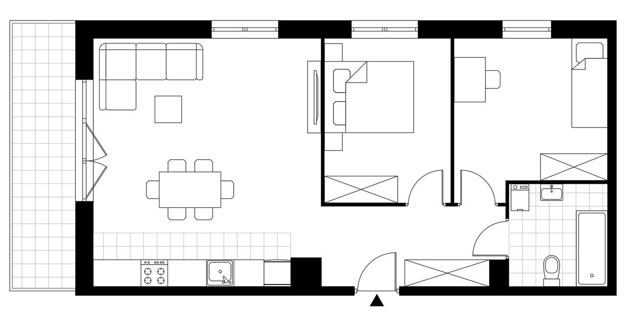 3-pokojowe mieszkanie 61m2 + balkon Bez Prowizji - Pełny obrazek: 3/8