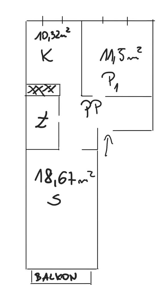 Bezpośrednio sprzedam mieszkanie, Balkon, niskie piętro. - Pełny obrazek: 2/2