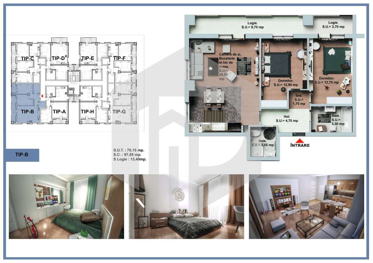 Apartament 3 camere - TVA Inclus  - Decomandat - Calea Surii mici - Imagine principală: 5/8