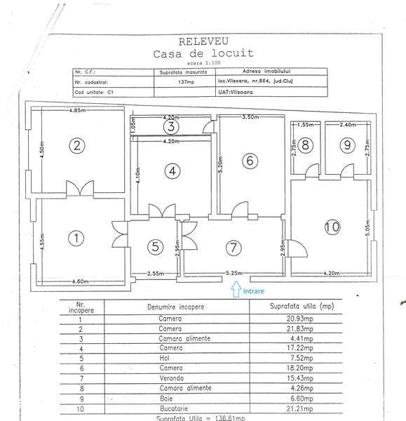 Casa Viisoara, 136mp, 5 camere mari, teren 1016mp - Imagine principală: 5/8