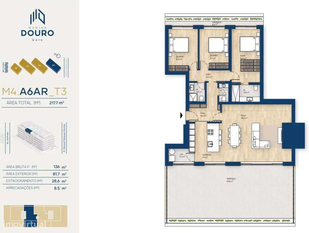 Apartamento T3 | Canidelo, V.N.Gaia - Grande imagem: 2/40