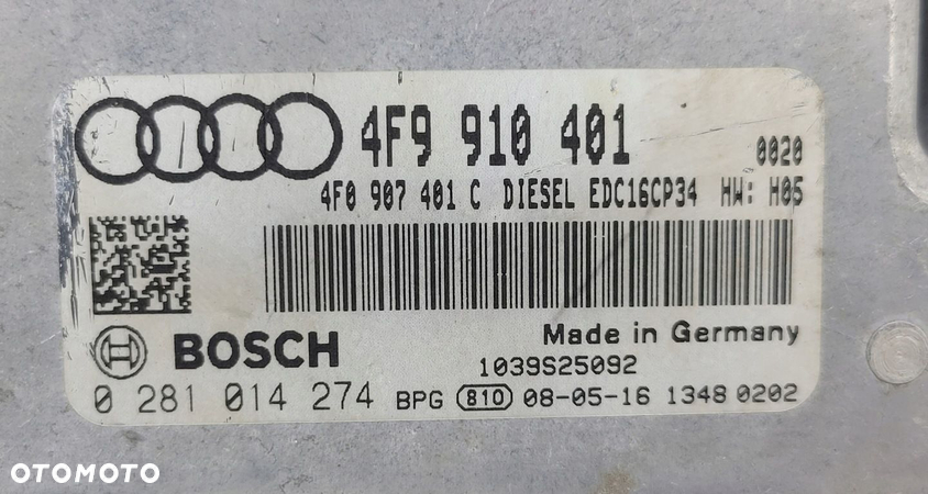 AUDI A6 C6 3.0 TDI ASB KOMPUTER ECU 4F9910401 4F0907401C - 2