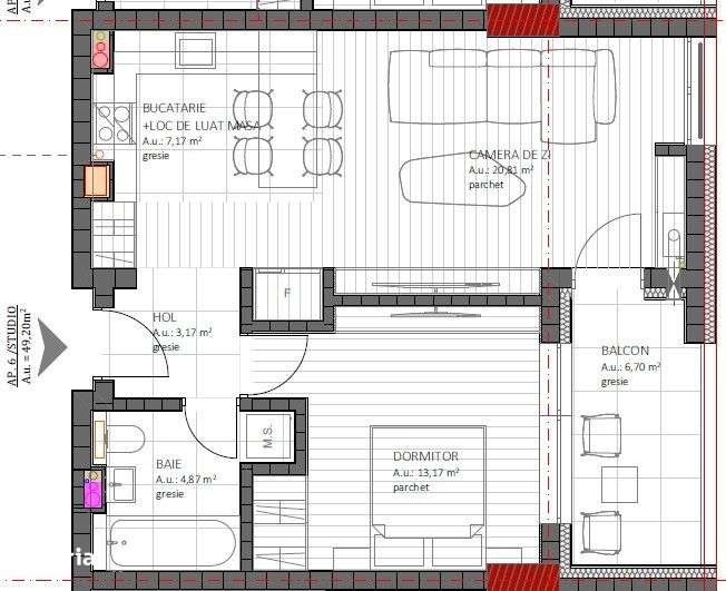 Ansamblu rezidential exceptional cu apartamente de 2 si 3 camere VIVO - Imagine principală: 2/3