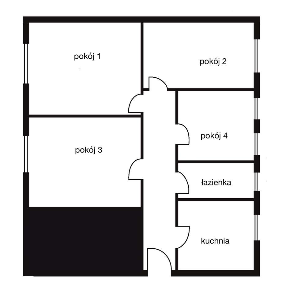 Przestronne wnętrze | 4 niezależne pokoje | podłogi i drzwi drewniane-15
