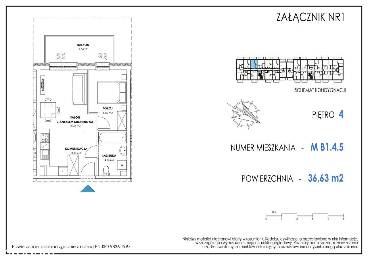 Nowe Miasto | apartament 2-pok. | B1.4.5 - Pełny obrazek: 2/9