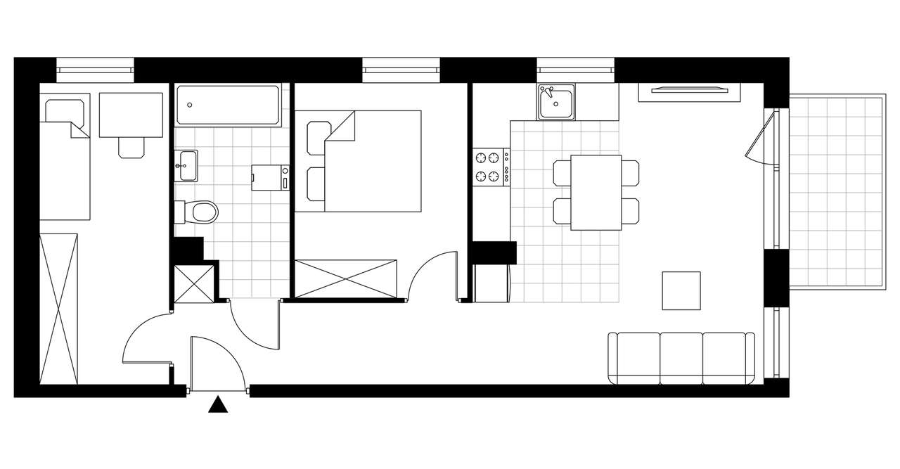3-pokojowe mieszkanie 51m2 + balkon Bez Prowizji - Pełny obrazek: 3/8
