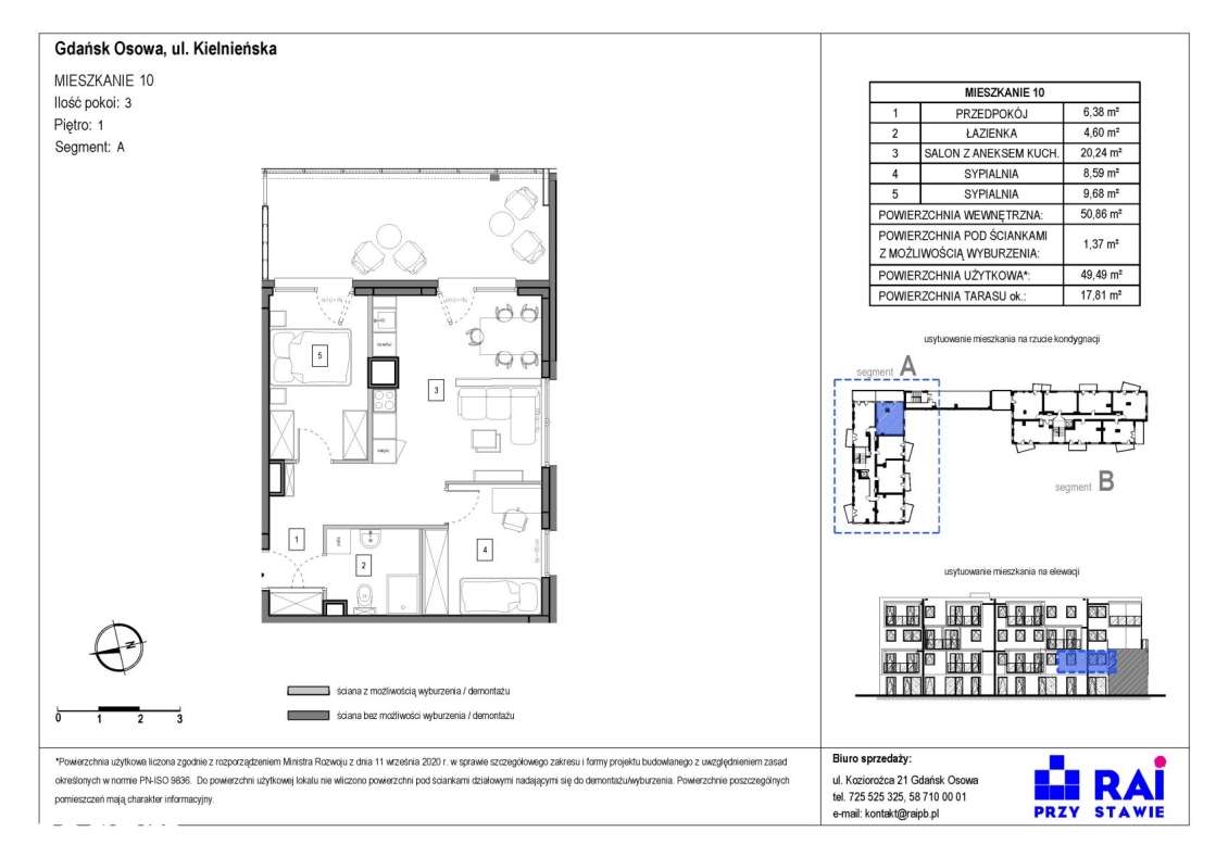 GdańskOsowa 3pok.budynek energooszczędnyM10 - Pełny obrazek: 2/9