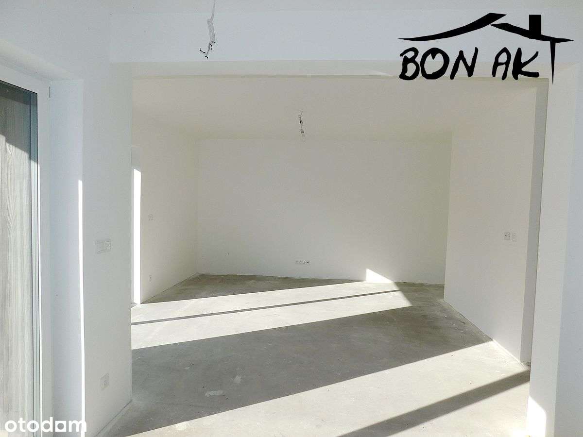 Mieszkanie z ogrodem w stanie deweloperskim plus-7