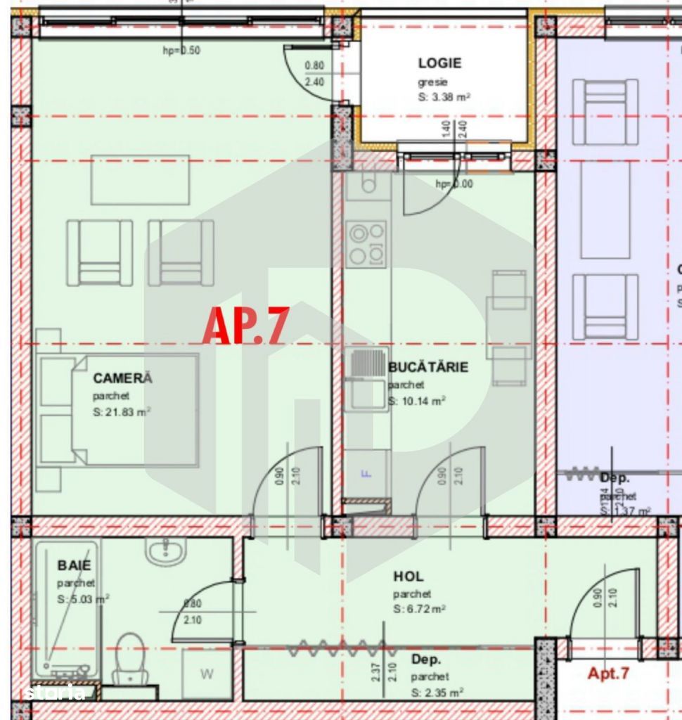 Apartament 2 camere - 46 mpu - Selimbar - 0% Comision