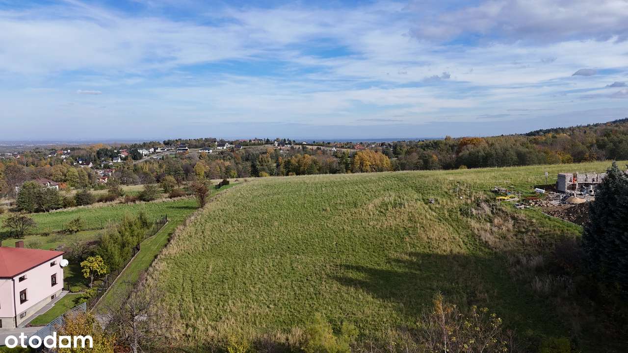 Widokowa działka budowlana, Kozy Małe, Chrobacza Łąka-3