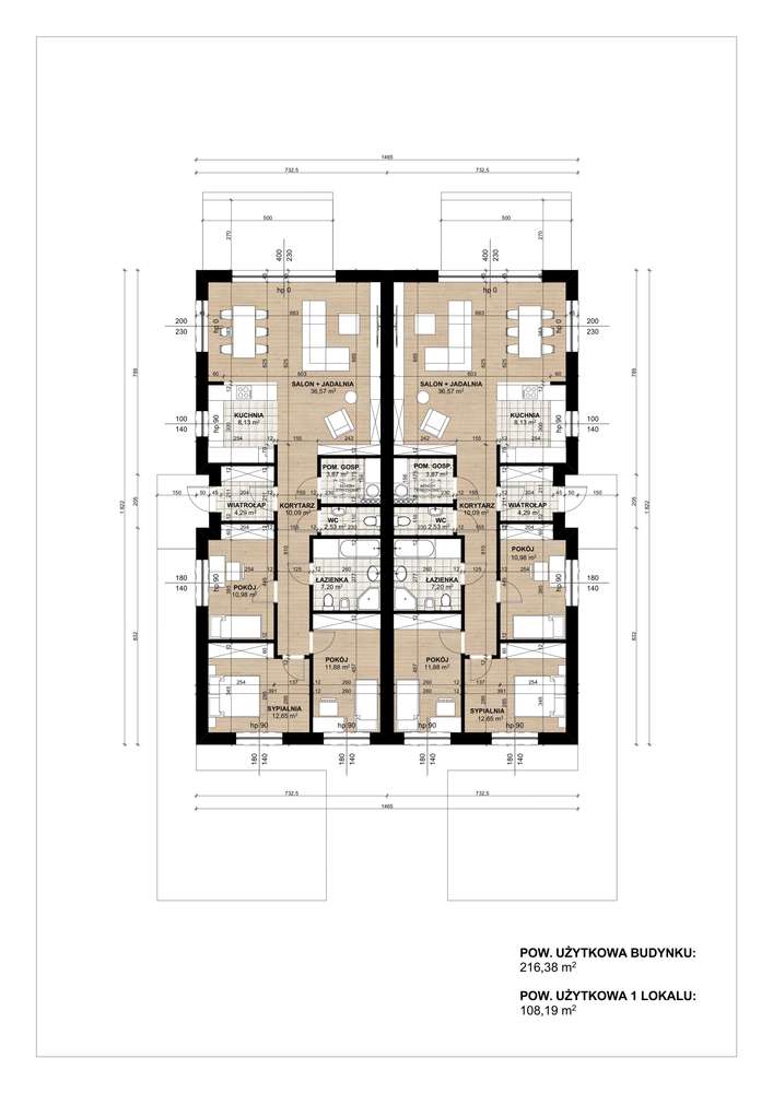 PARTEROWY bliźniak 108m2, działka 600m2, Rabowice - Pełny obrazek: 4/12