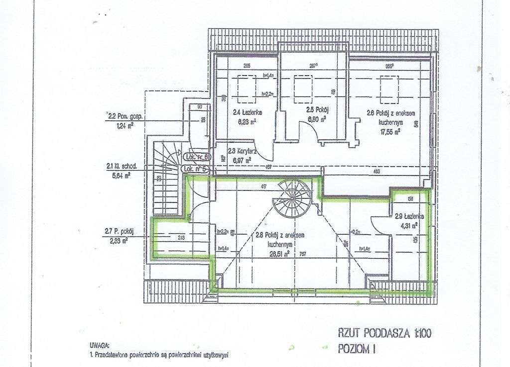 Dwupoziomowe mieszkanie w Białogardzie.-11