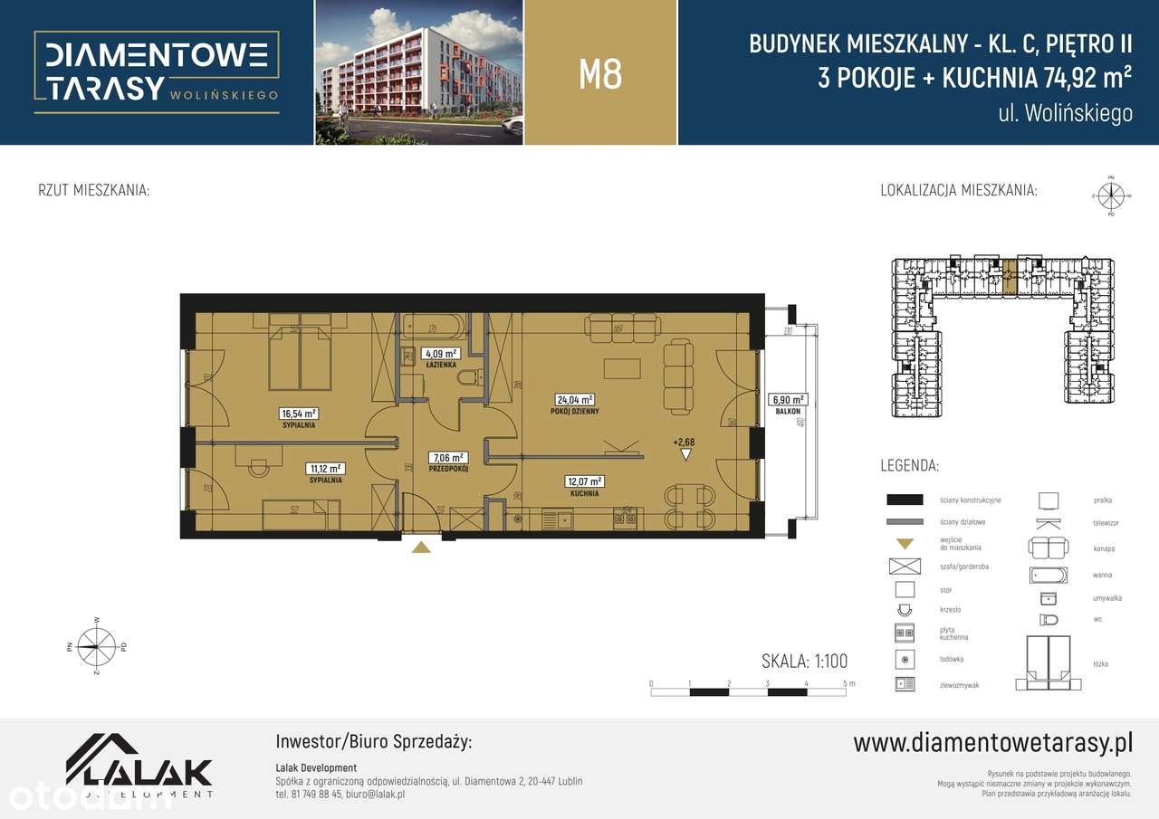 Diamentowe Tarasy | ustawne mieszkanie C/M08 - Pełny obrazek: 2/8
