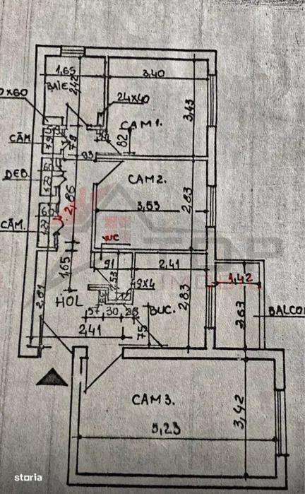 Apartament cu 3 camere  decomandat, 2 bai - Pacurari - Neculau-8