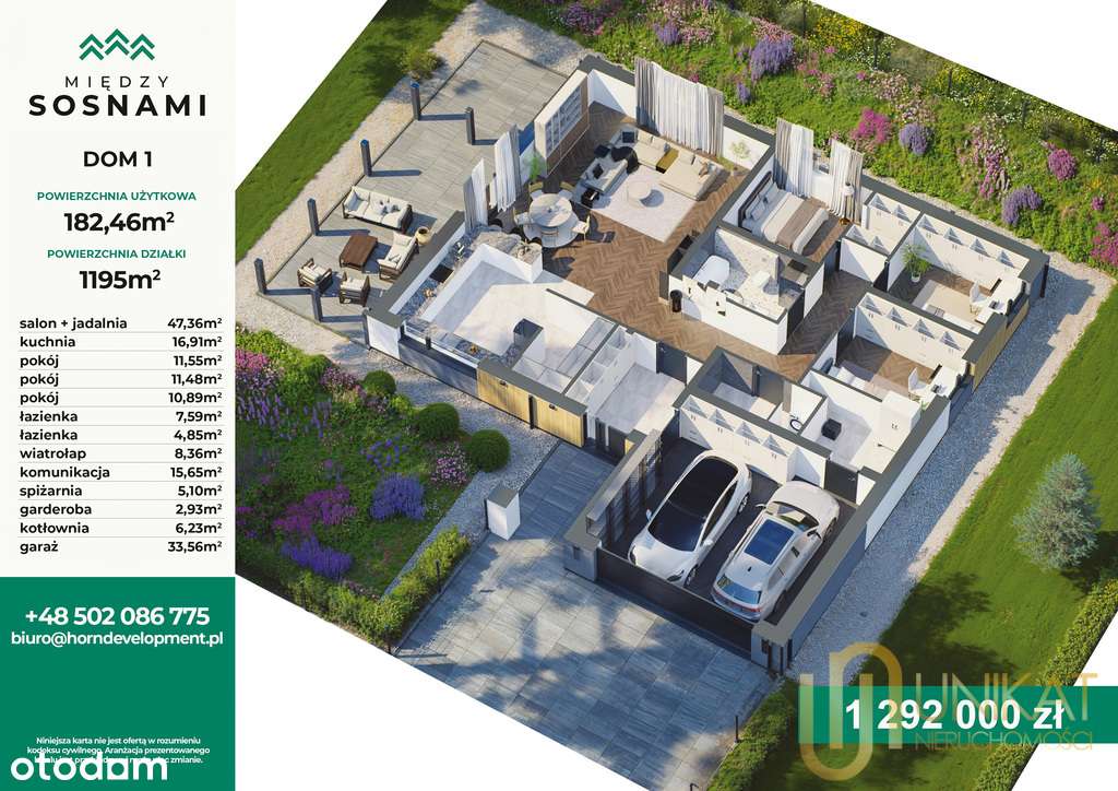 Dom Parterowy w otulinie lasu. Działka 1195m2-10