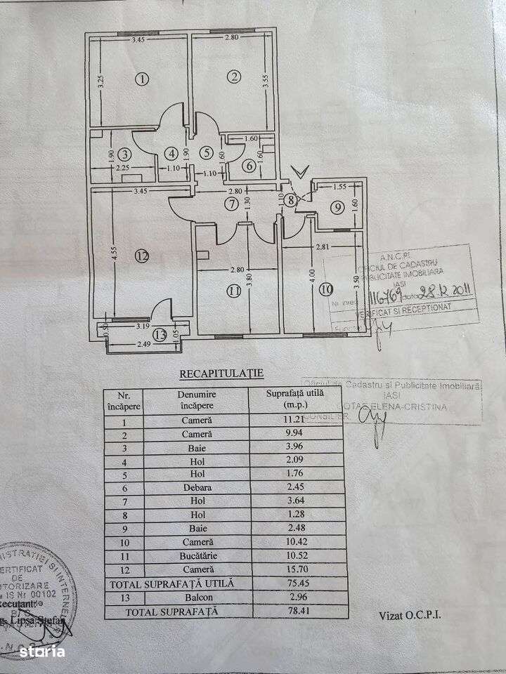 Apartament de vanzare Iasi 4 camere decomandate-zona Dacia-Str.-0