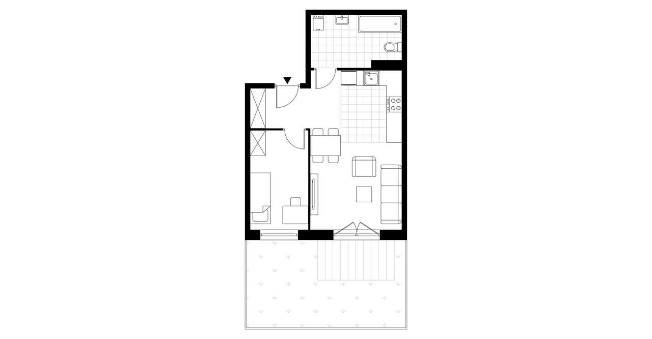 Nowa Klecina | mieszkanie 2-pok. | Ogródek - Pełny obrazek: 3/8