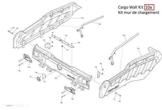 PLASTIKOWE BURTY CARGO WALL KIT CAN-AM OUTLANDER 6x6 715001989 - 3