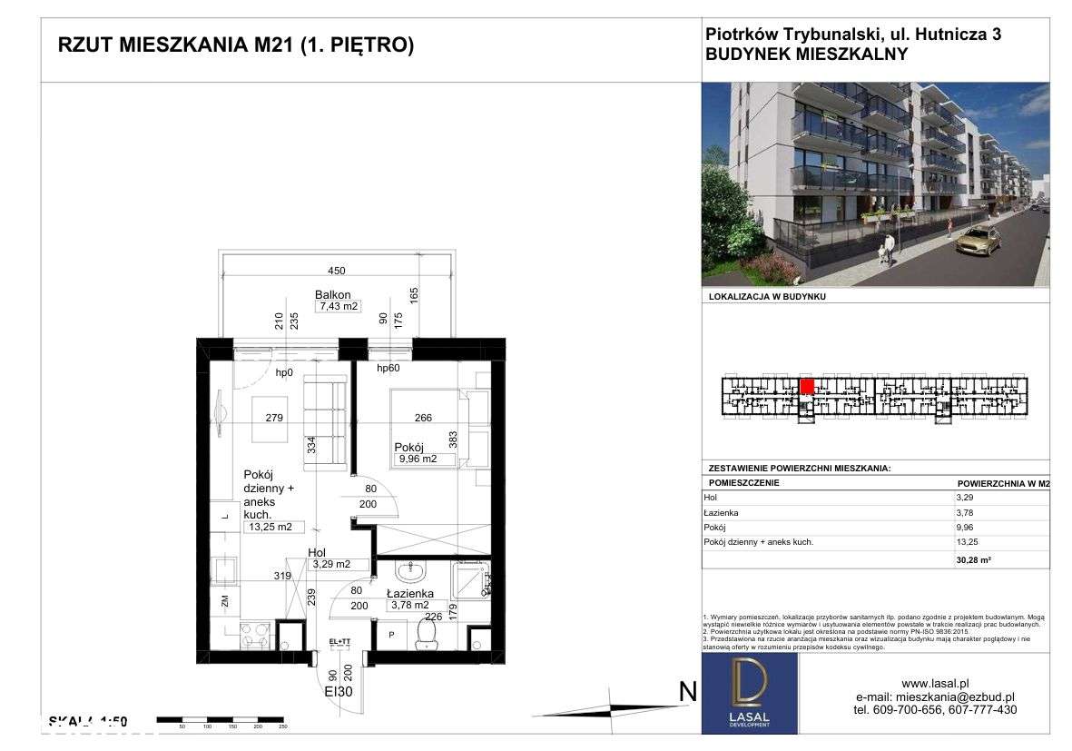 Hutnicza 3  I  mieszkanie 2-pok.  I  21 - Pełny obrazek: 2/7