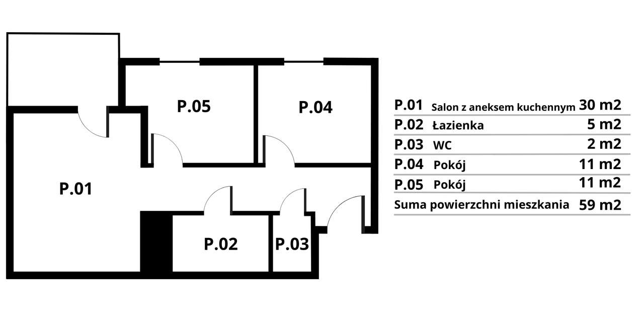 NOWOCZESNE „M” W SERCU CHWASZCZYNA | 59 m² INTELIGENTNEJ PRZESTRZENI-2