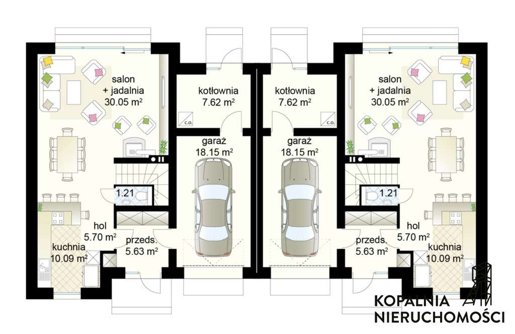 Bliźniak na działce 500 m2 - stan deweloperski - Pełny obrazek: 5/14