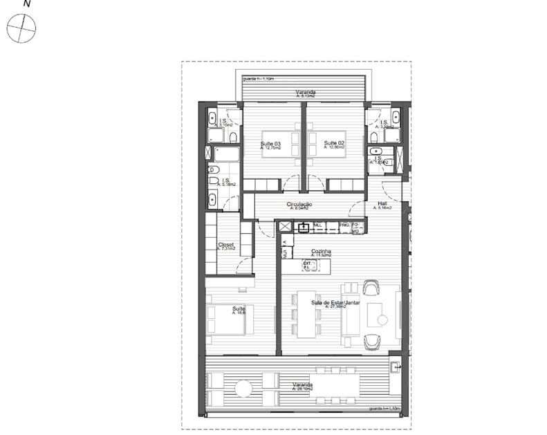 Apartamento T3 com vista, Oeiras-15