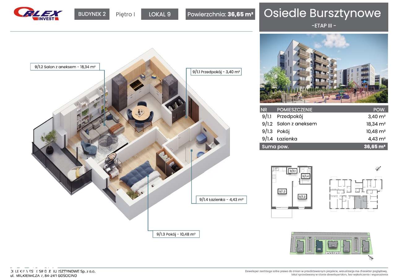 Rumia, 2 pokoje, winda, Orlex Invest-3